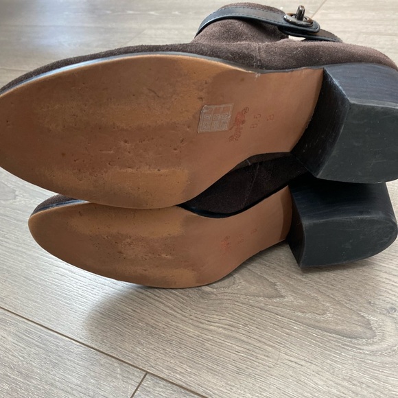 Coach Patricia Suede Ankle Boots Size 8.5 - Picture 2 of 5